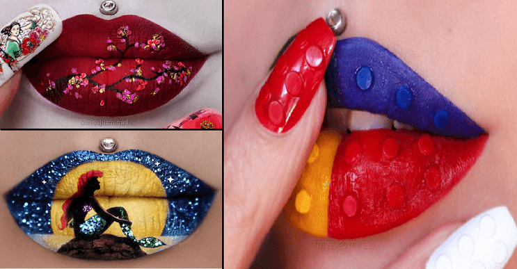 Es increíble lo que esta chica puede hacer con un poco de maquillaje en los labios