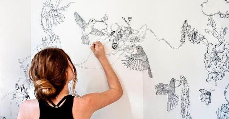 Esta chica decidió transformar su baño en una obra de arte