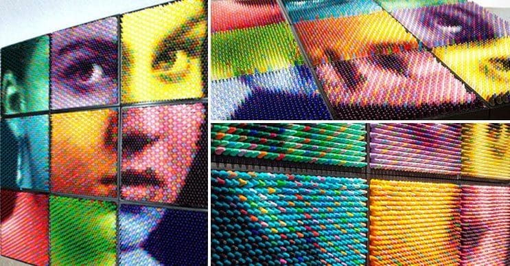 Este artista supo hacer algo con los crayones que a nadie se le hubiera ocurrido