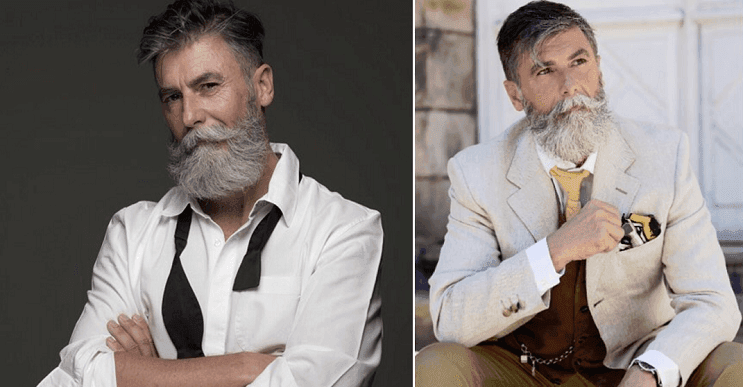 Este hombre se convirtió en modelo a los 60 años