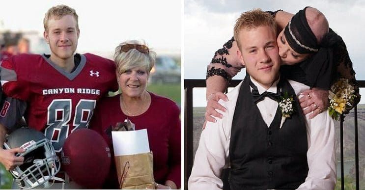 Este joven fue al baile de graduación con su madre. La razón les romperá el corazón