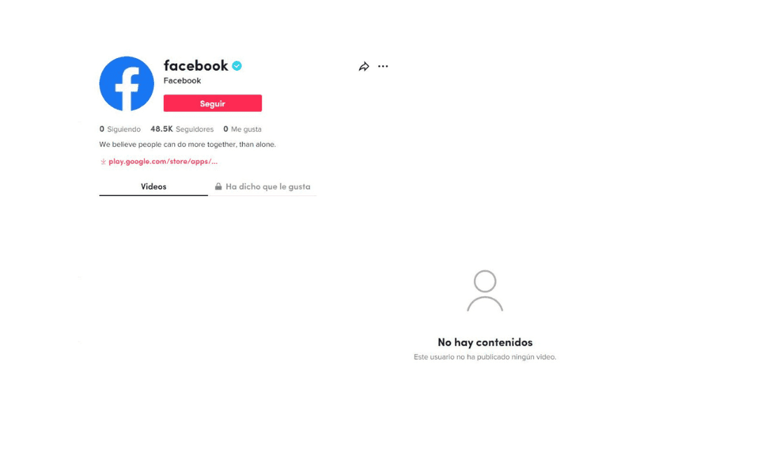 Facebook se crea cuenta de TikTok para ganar popularidad