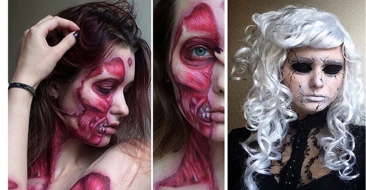 Geniales transformaciones de una artista maquilladora de 19 años que impactará