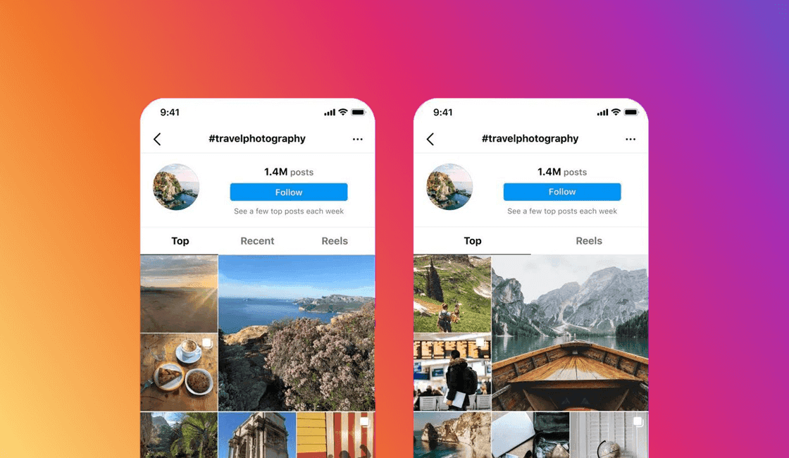 Instagram baraja contenido de hashtags y desactiva pestaña