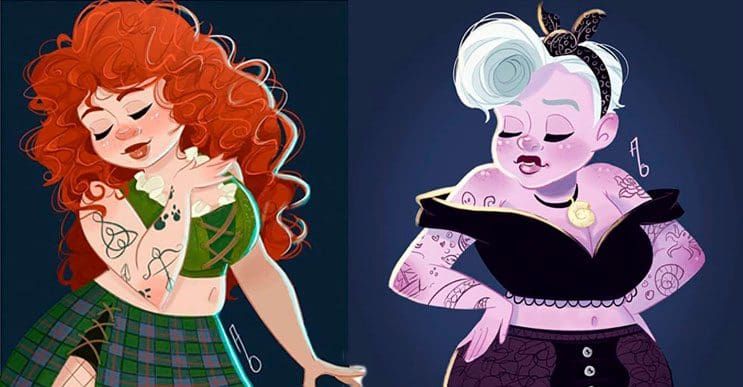 Las princesas de Disney nos muestran que esos kilos de más se ven muy sexys