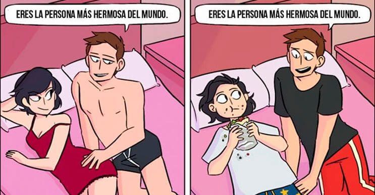 Las diferencias entre la lujuria y el amor de manera graficada