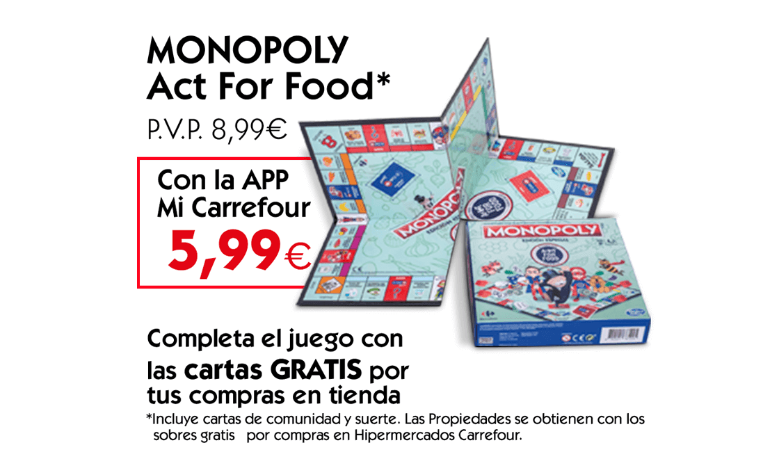 Carrefour lanza un juego de Monopolio que enseña a comer sano
