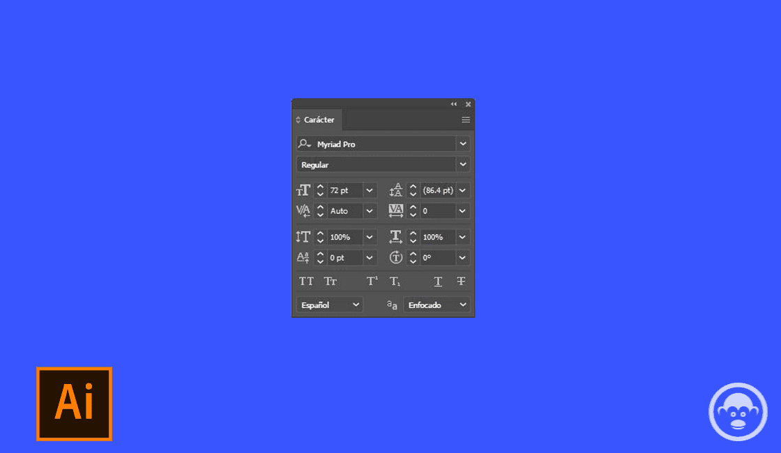 Cómo utilizar el panel Carácter en Illustrator