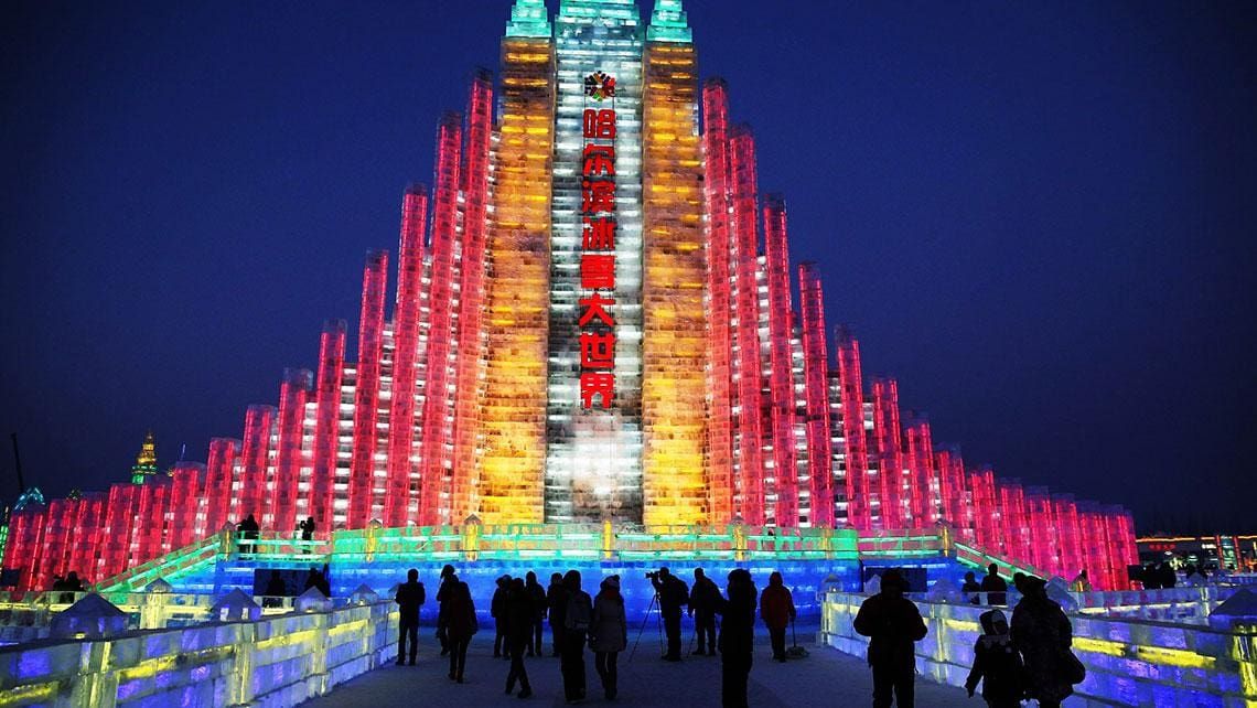 China se convierte en un paraíso de hielo