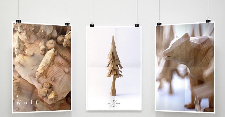 20 fotos de increíbles diseños de animales de madera en formato 3D