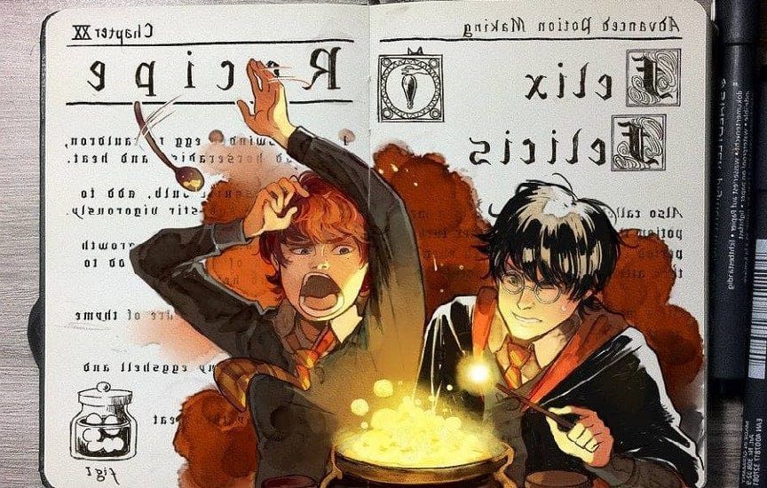 Los secretos de los hechizos de Harry Potter revelados en estas tiernas ilustraciones